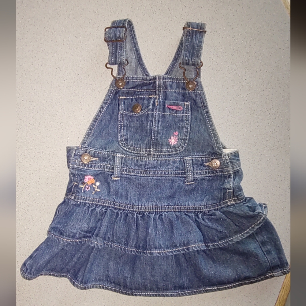 Lower price!*Ruffled denim jumper(18mo)***